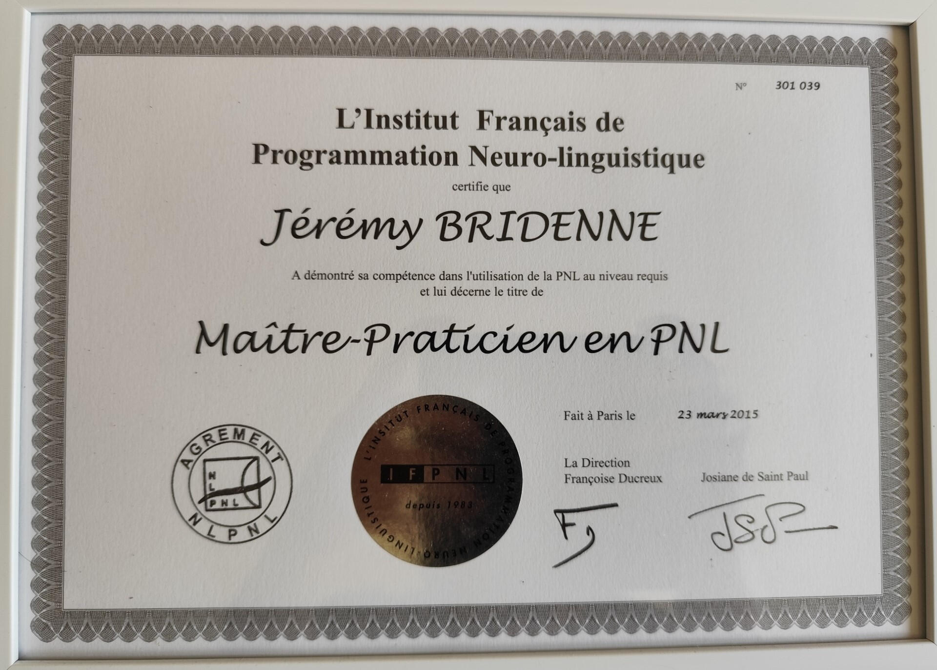 Maître-Praticien en PNL